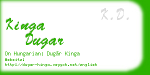 kinga dugar business card